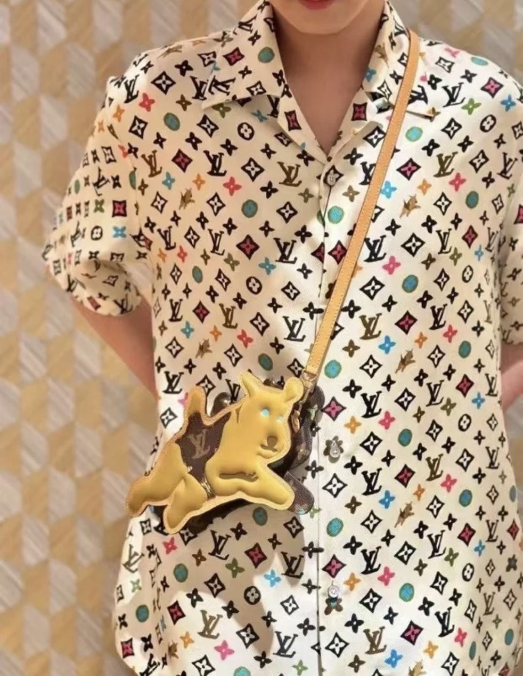 爽やかカラフル☆モノグラム】ルイヴィトン シルクシャツ (Louis