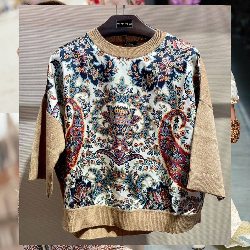 関税込 エトロ セーター カシミア混 シルク混 花柄 日本未入荷 (ETRO