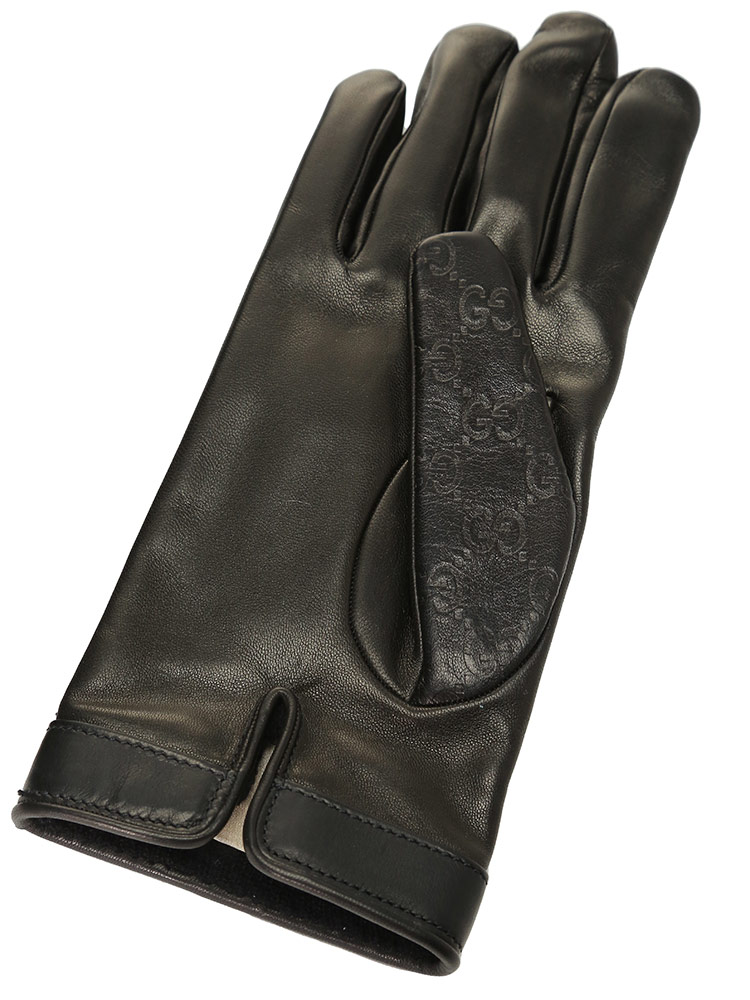 グッチ メンズ 手袋 GUCCI ブランド グローブ レザーグローブ GG柄