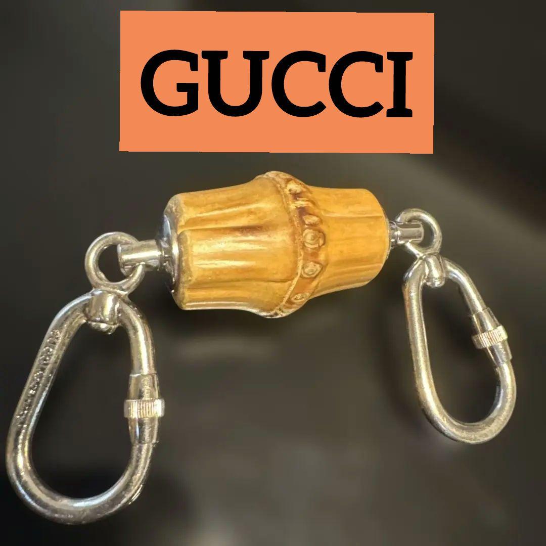 GUCCI KEYRING　グッチキーホルダー バンブー バッグチャーム GUCCI] グッチ ハート バンブー キーチェーン ロッソアンコーラ (GUCCI